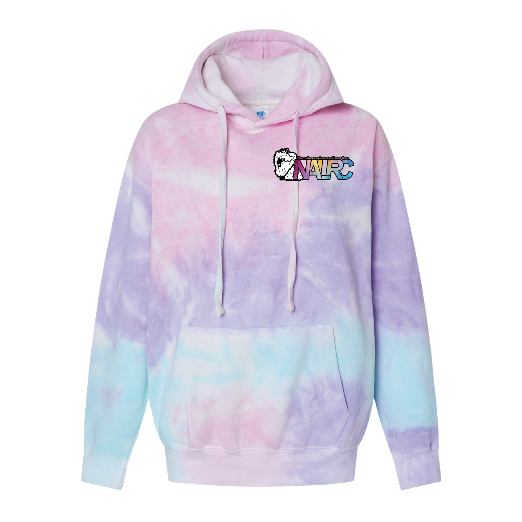 NALRC Logo Hoodie – Cotton Candy Tie-Dyed Hoodie - PM Graphix